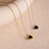 Pave Onyx Heart Necklace